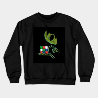 Alien with cube Crewneck Sweatshirt